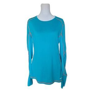 Marmot Women's Long Sleeve Top Turqouise Medium Pullover Breathable Recreation